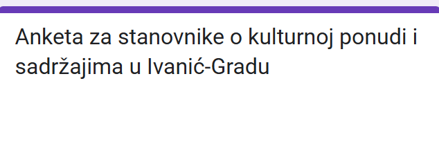 Poziv na sudjelovanje u anketi o kulturnim navikama građana Ivanić-Grada